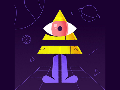 Pyramid Landing alien animation animation 2d animation after effects character character animation character design delivery egypt freelance illustration motion motiongraphics pyramid ship test ufo vector
