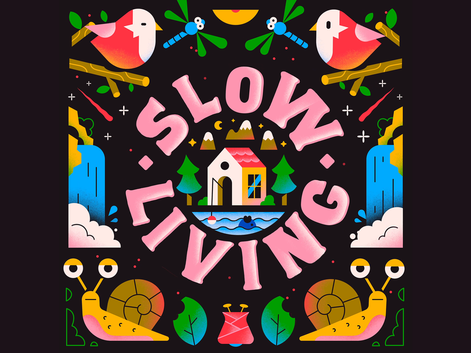 Slow Living By Enisaurus On Dribbble