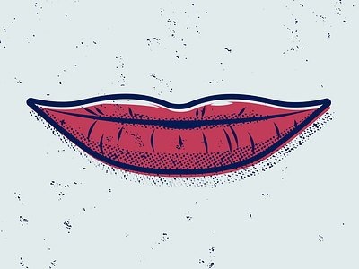 Lips detail fargo illustration vector