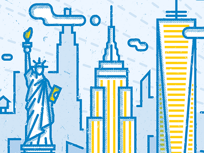 New York character city design enisaurus freelance hire icon illustration london skyline vector