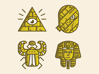 Egypt Icon Set character design enisaurus freelance hire icon iconography illustration london vector