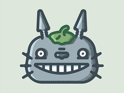 Totoro character design enisaurus freelance hire icon illustration london vector