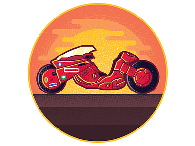 Kaneda's Bike enisaurus freelance icon set iconography illustration london vector