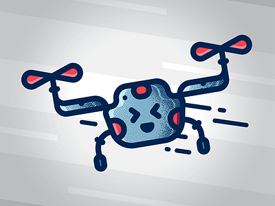 Cute Drone character design enisaurus freelance hire icon illustration london vector