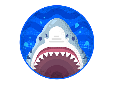 Shark character design enisaurus freelance hire icon illustration london vector