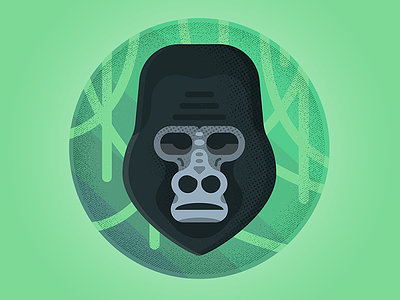 Gorilla character design enisaurus freelance hire icon illustration london vector
