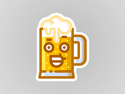 Somebody said thirsty? app beer illustration sticker vector
