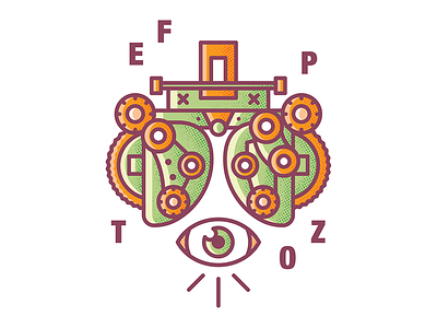 Optometry doctor editorial eye icon illustration magazine medicine optometry pattern vector