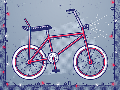 Bike to save a friend bike icon illustration pattern sticker stranger things vector
