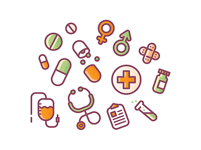 Drugs for everyone! doctor drugs exhibition health icon illustration medicine sticker vaccine