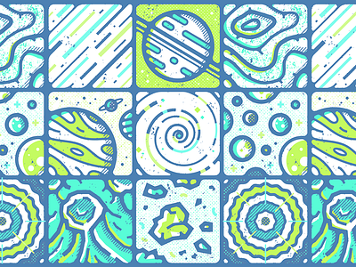 New Project! asteroid pattern planet space universe