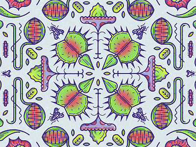 Carnivorous Plants carnivorous editorial fly illustration pattern plants tile