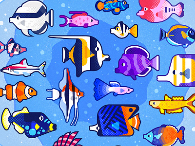 Tropical Fish Project character fish pattern summer tropical