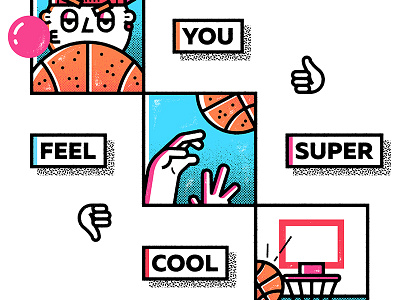 You Feel Super Cool basket cool dribbble play
