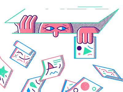 New Post audience blog character editorial hide illustration instagram post