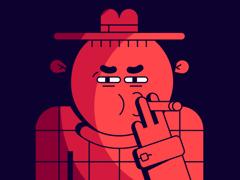 There is something wrong... hat gif animation motion staring editorial hire freelance vector character illustration