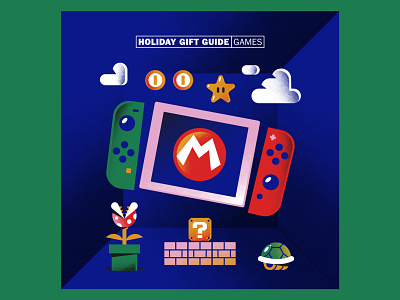 The Washington Post · Super Mario Bros character editorial freelance hire illustration nintendo nintendoswitch pattern supermario textures vector videogame