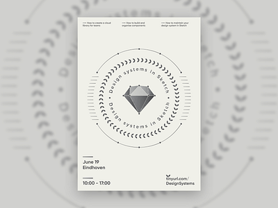 Poster Design Systems in Sketch abstract design system diamond duotone geometric geometric art laurels masterclass poster sketch