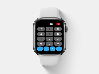 Apple Watch Calculator 004 apple apple watch calculator concept daily 004 dailyui touch watch