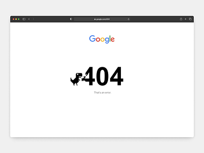 Google 404 Page 404 concept daily 008 dailyui dinosaur error google minimal page pixel t rex white