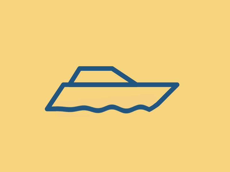 Yacht animation boat gif icon line sea vector water waves yacht