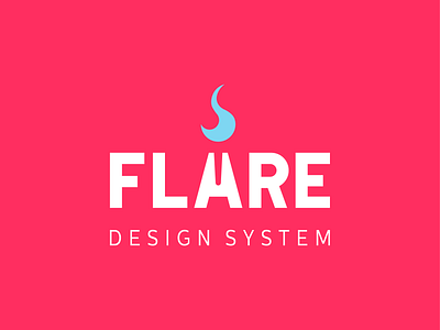 Logo Flare burns torch design system flame flare logo wordmark