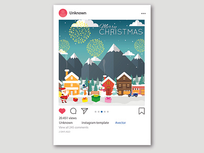 Merry Christmas Instagram Post
