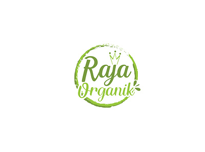 Logo Raja Organik branding icon logo typography