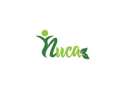 Logo Nuca branding design flat icon logo typography