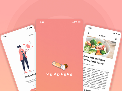 Ududless App app clean ui dribble freebie fresh minimal redesign simple ui