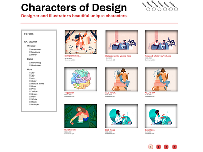 Characters of Design bold color design graphic design illustration people web design