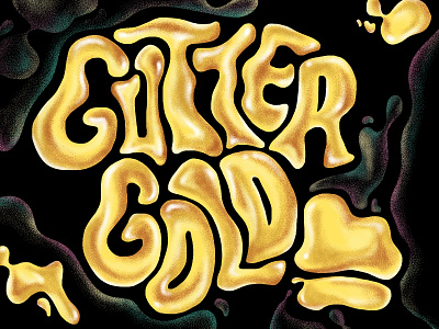 Gutter Gold digitalart drawing gold gutter oil illustration oil photoshop salipuma