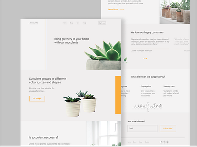 Landing page for Succulent