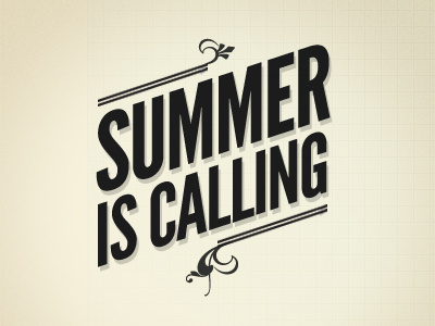 Summer Is Calling editorial promo typography