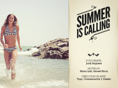 Summer is calling, Portada editorial portada typography ui