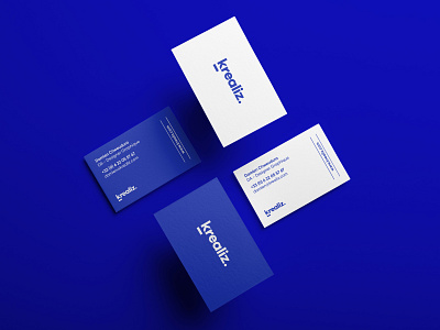 Business Card - Pantone 072 Blue business card design business card mockup identity branding logo pantone progress vector work