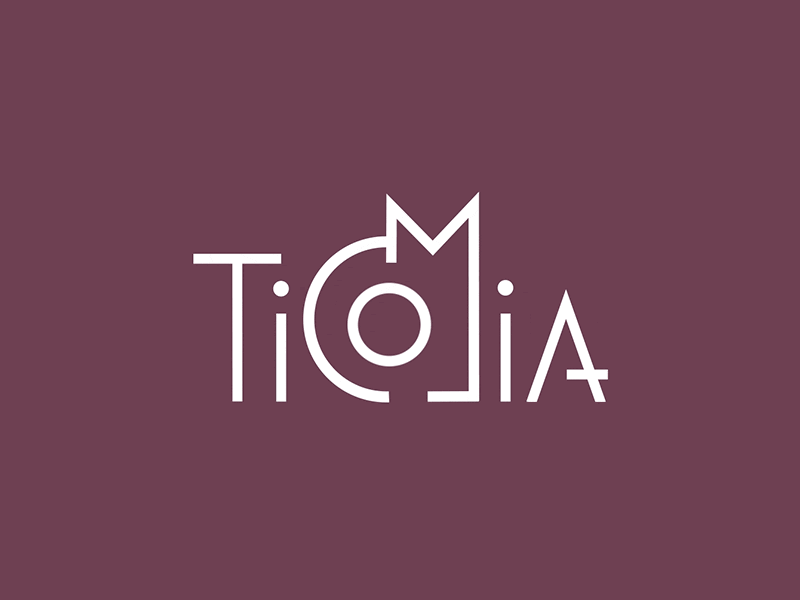 Ticomia 2d animation cat logo ticomia vector