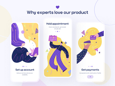 Illustrations for the onboarding process