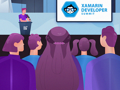 Xamarin Developer Summit design developers illustration meetup speech