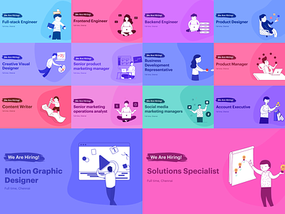 Job Hiring Poster branding career illustrations careers design graphic design hiring illustration job illustrations jobs openings