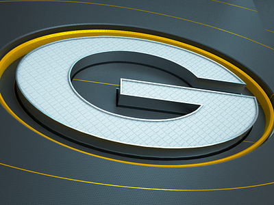 Style frame for Greenbay Logo Reveal 3d branding broadcast cinema4d espn logo motion graphics photoshop sports vector