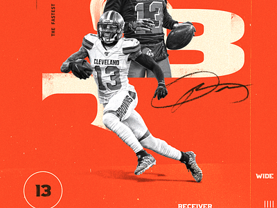 OBJ Poster Process art artdirection artdirector broadcast cinema4d espn nfl photoshop poster sports