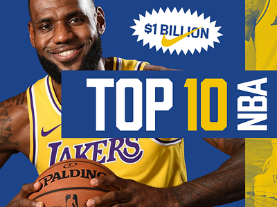 TOP 10 NBA SHOE DEAL art direction branding design espn graphicdesign illustration motion graphics nfl photoshop sports