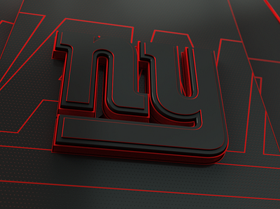 New York Giants Logo Reveal 3d art direction branding broadcast cinema4d espn logo motion graphics photoshop sports