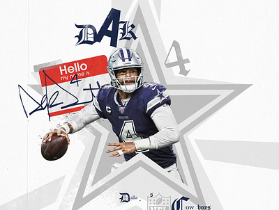 QB DAK PRESCOTT 3d art direction branding broadcast cinema4d design espn motion graphics photoshop sports