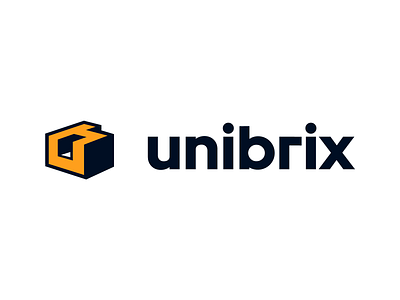 Unibrix logotype adobe illustrator branding brix design lego logo logomark service software symbol