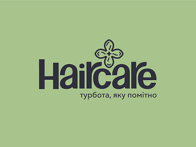 HairCare logotype branding color flower font hair hairdresser logo style type