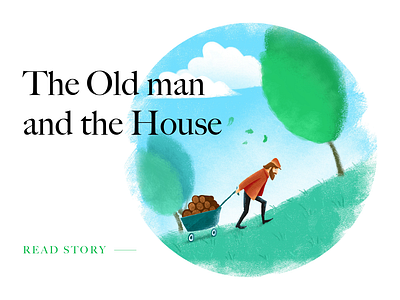 The Old Man And The House adobe illustrator adobe photoshop book house illustration man old story