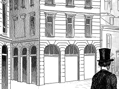 Mysteries of Paris engraving illustration in progress work