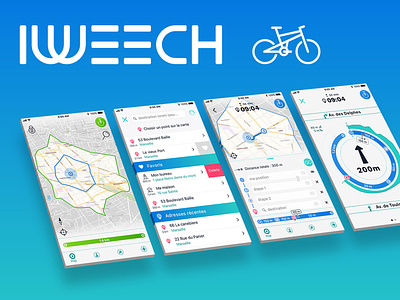 Iweech Day light mode bike app mobile app ui ux design